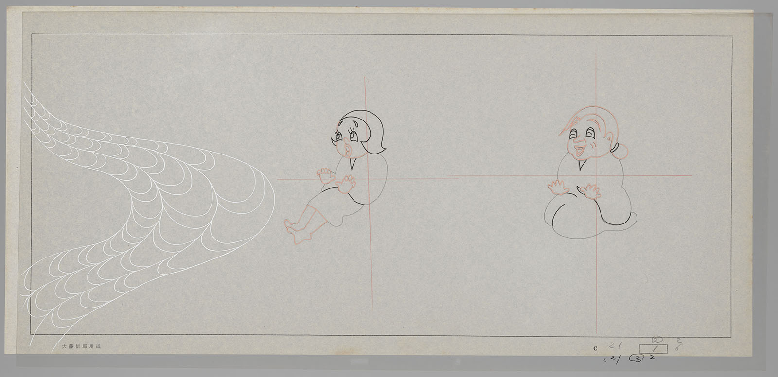 (3) Drawing on tracing paper: Cel animation production process